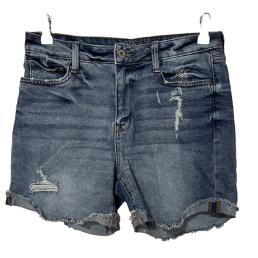 Arizona Jean Co Women's 9 Blue Denim Shorts Distressed Rockabilly Festival Sexy